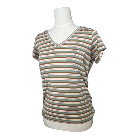 Toad & Co Striped T-Shirt Tee Shirt Casual Comfy Cozy Basic Normcore Womens XS - Picture 2 of 6